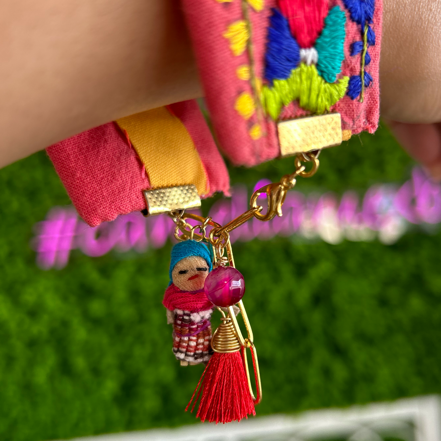 San Antonino Mexican Embroidered Bracelet