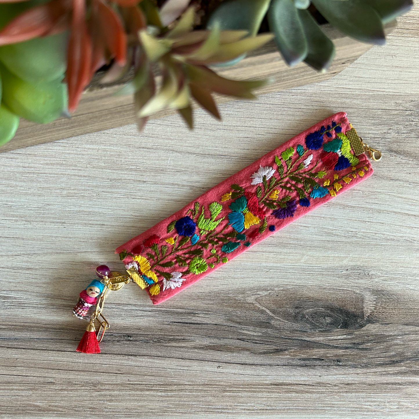 San Antonino Mexican Embroidered Bracelet