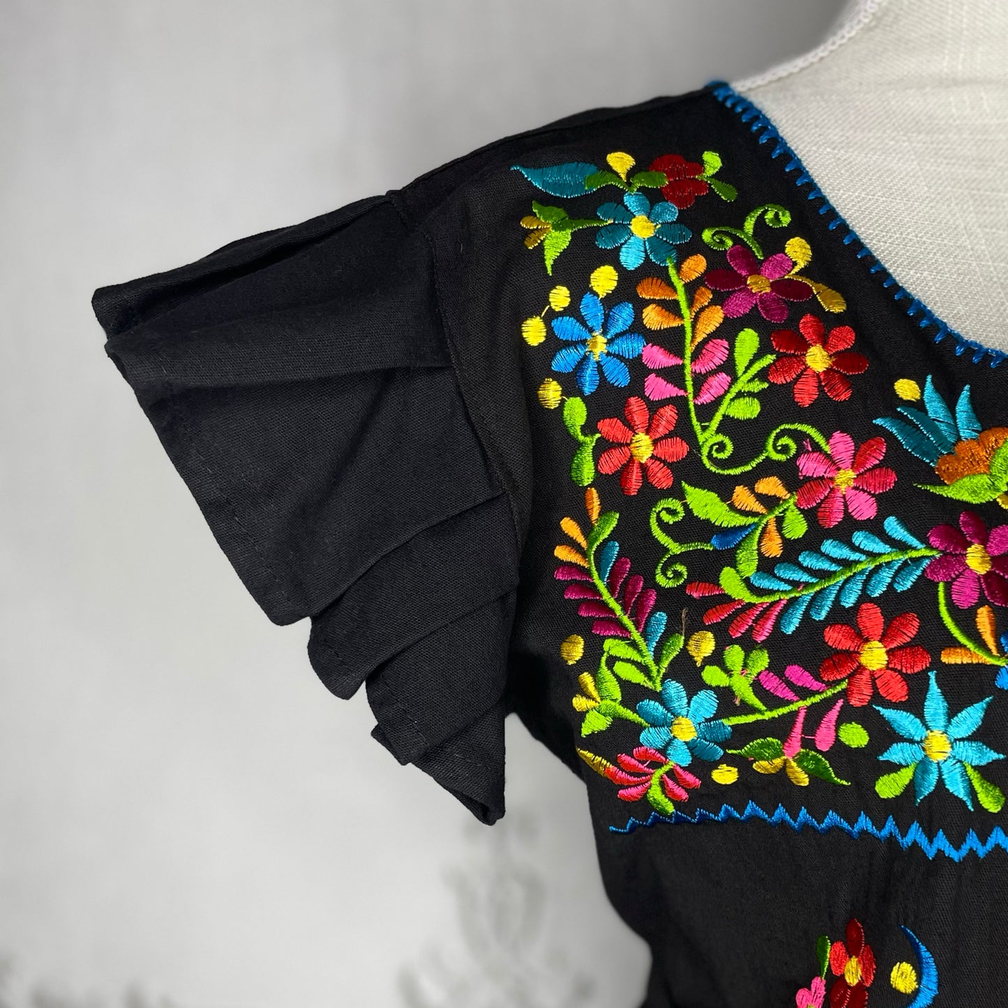 Mexican Ruffled Sleeve Blouse - Daisy