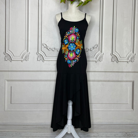 Mexican High-Low Embroidered Jazmin Dress