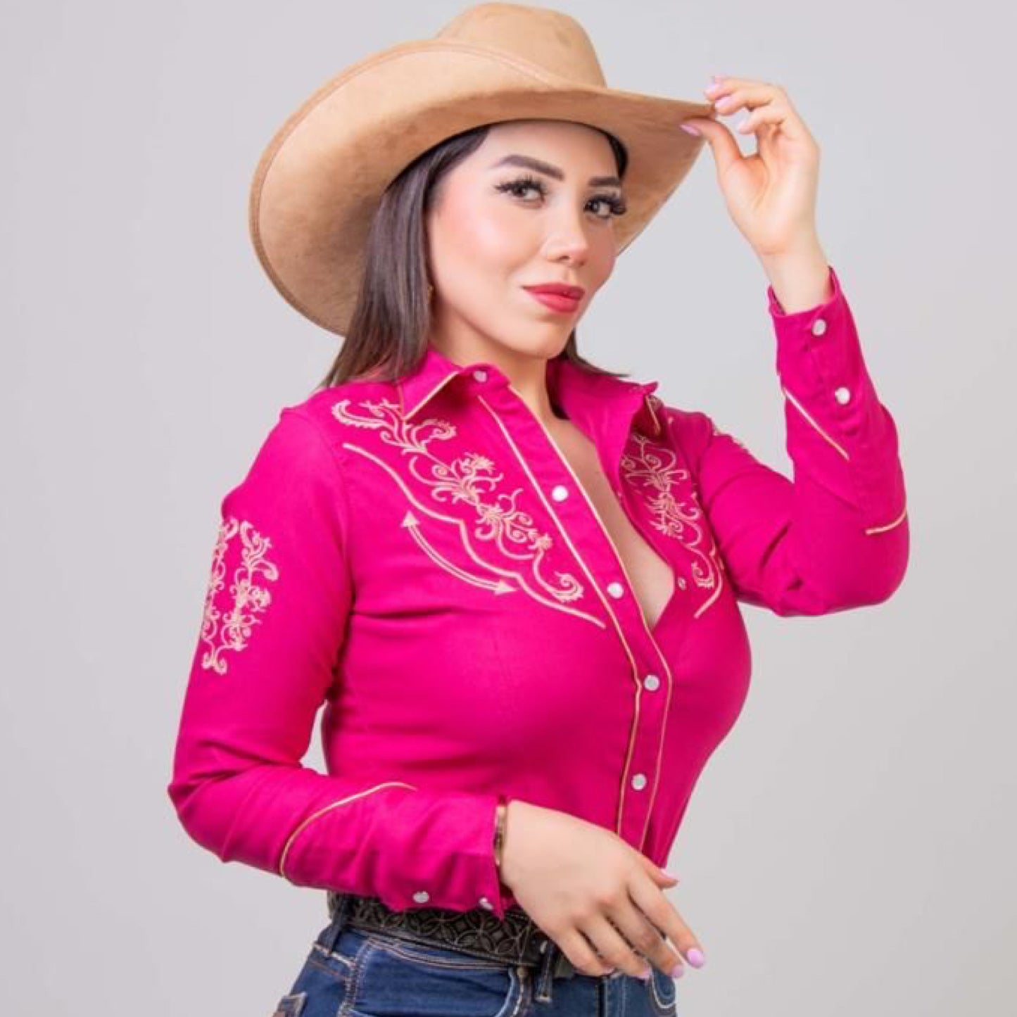 Western Shirt for Women - Pink