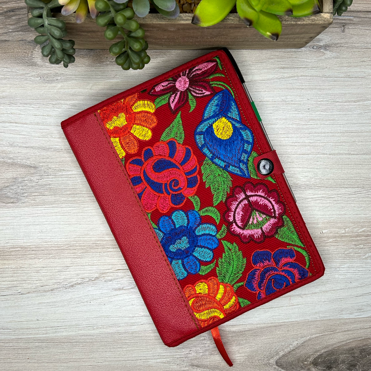 Mexican Embroidered Notebook Cover - Paradise