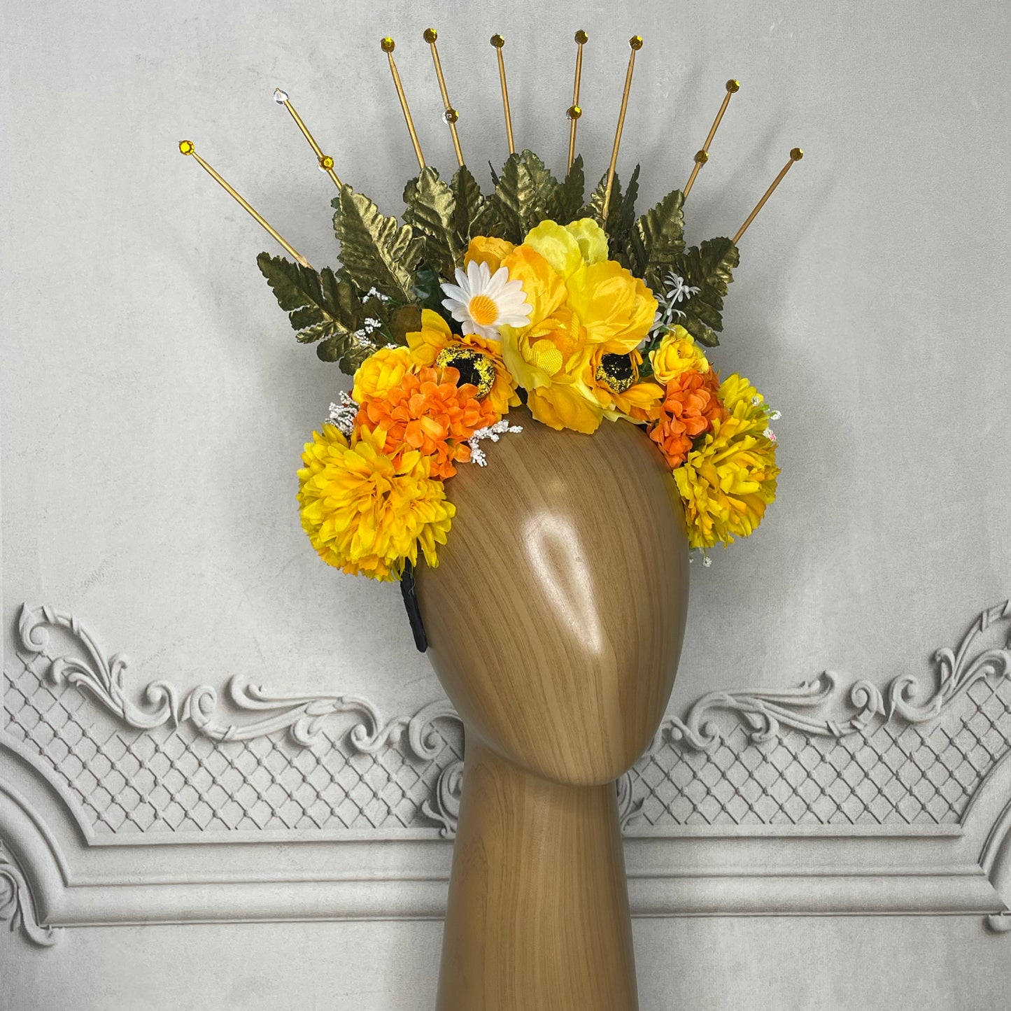 Day of the Dead  Headpiece - Sunflowers