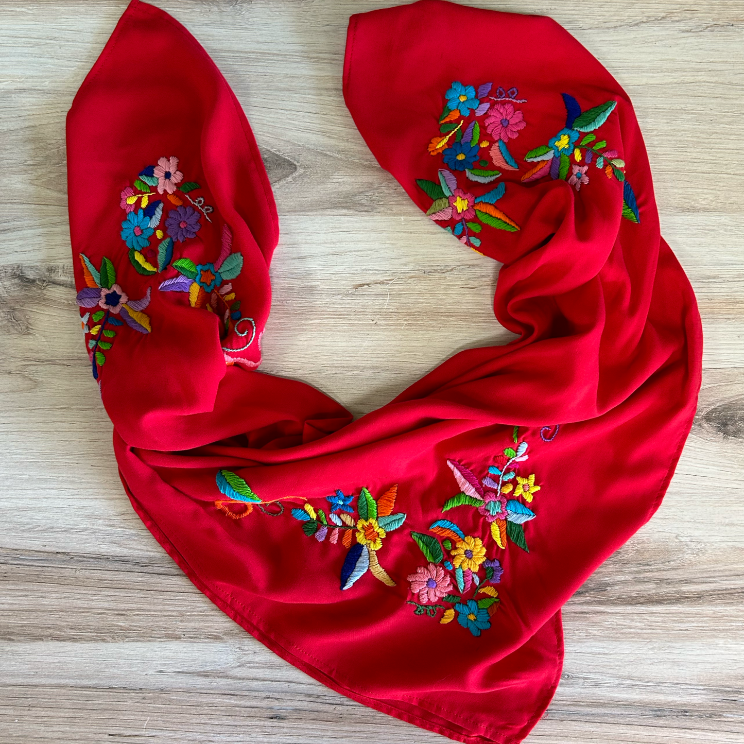 Mexican Embroidered Scarf