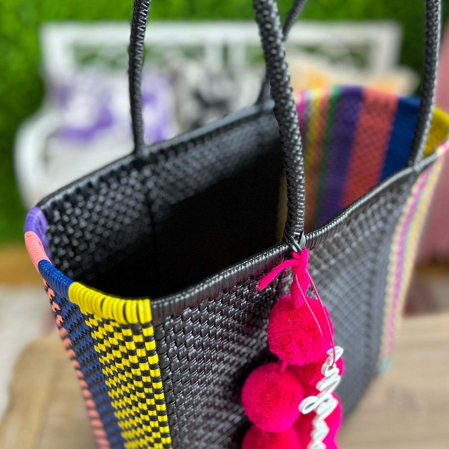 Handwoven Oaxacan Upcycled Tote - Single Strap