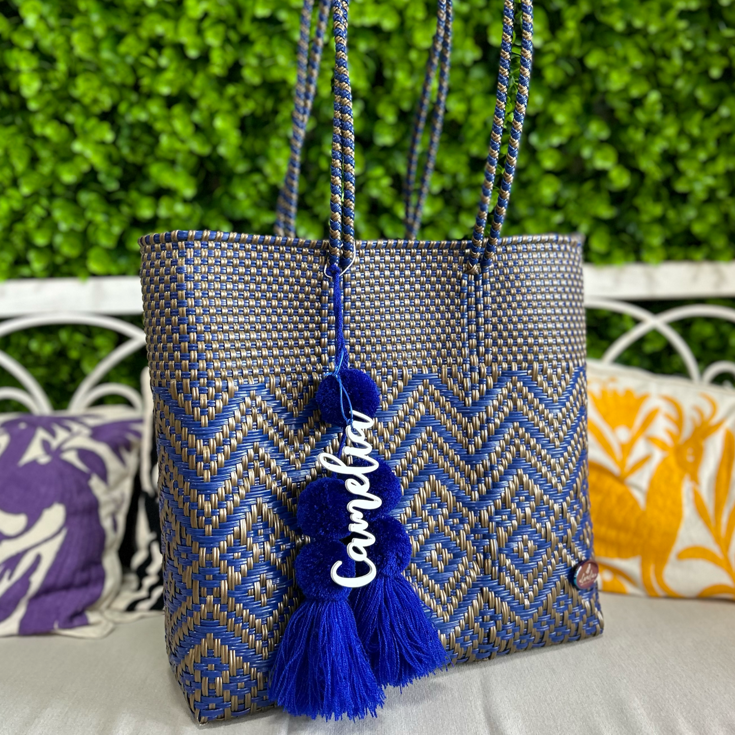 Handwoven Oaxacan Upcycled Tote -  Double Strap