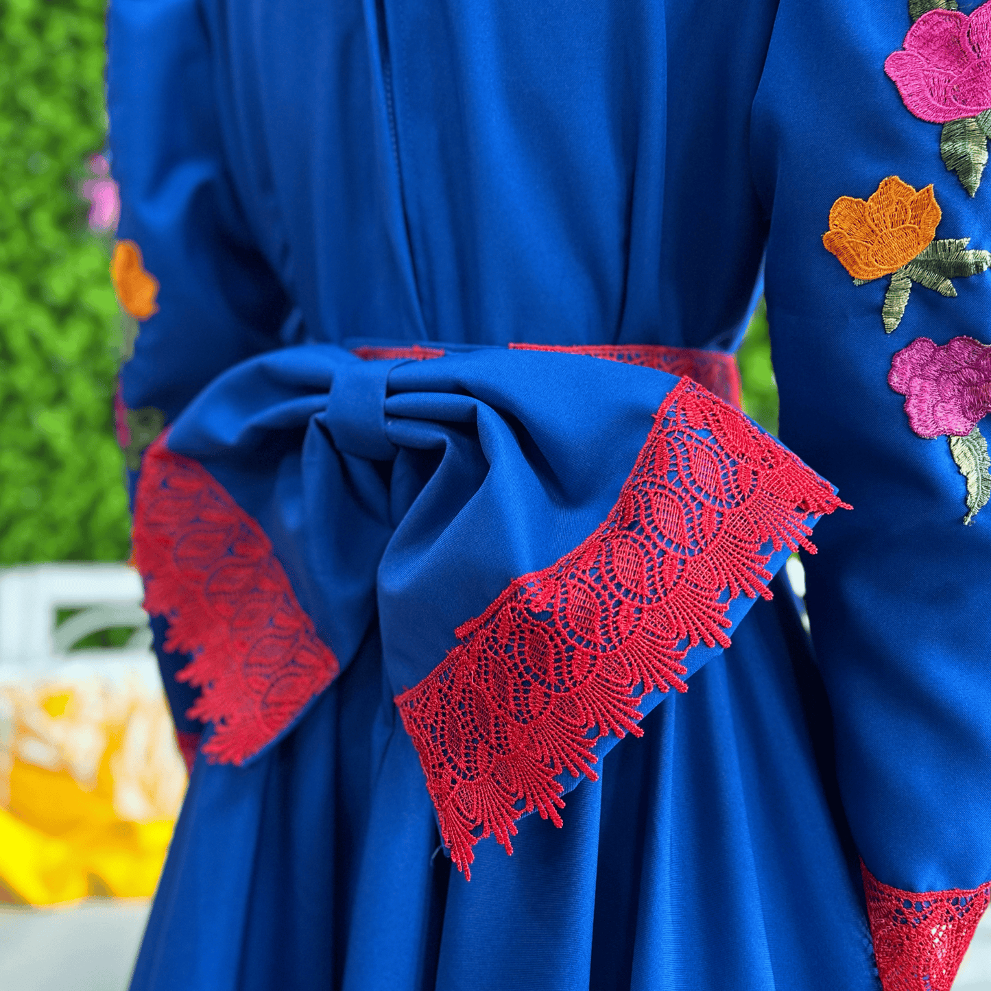 Adelita Escaramuza Charra Dress - Blue and Red Adelita Escaramuza Charra Dress - Blue and Red