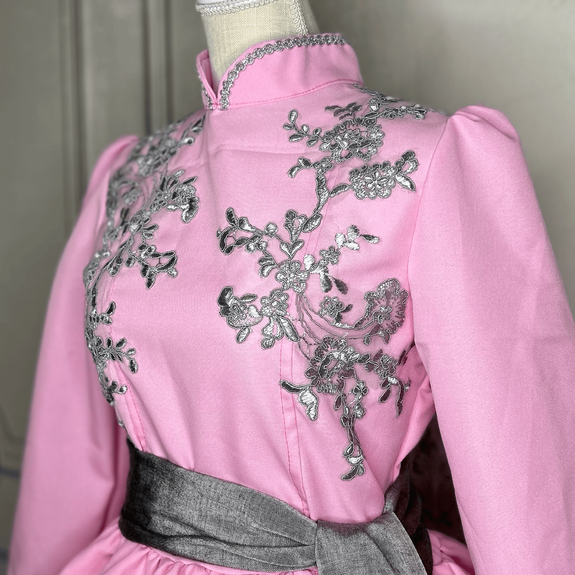 Adelita Escaramuza Charra Dress - Pink & Silver Adelita Escaramuza Charra Dress - Pink & Silver