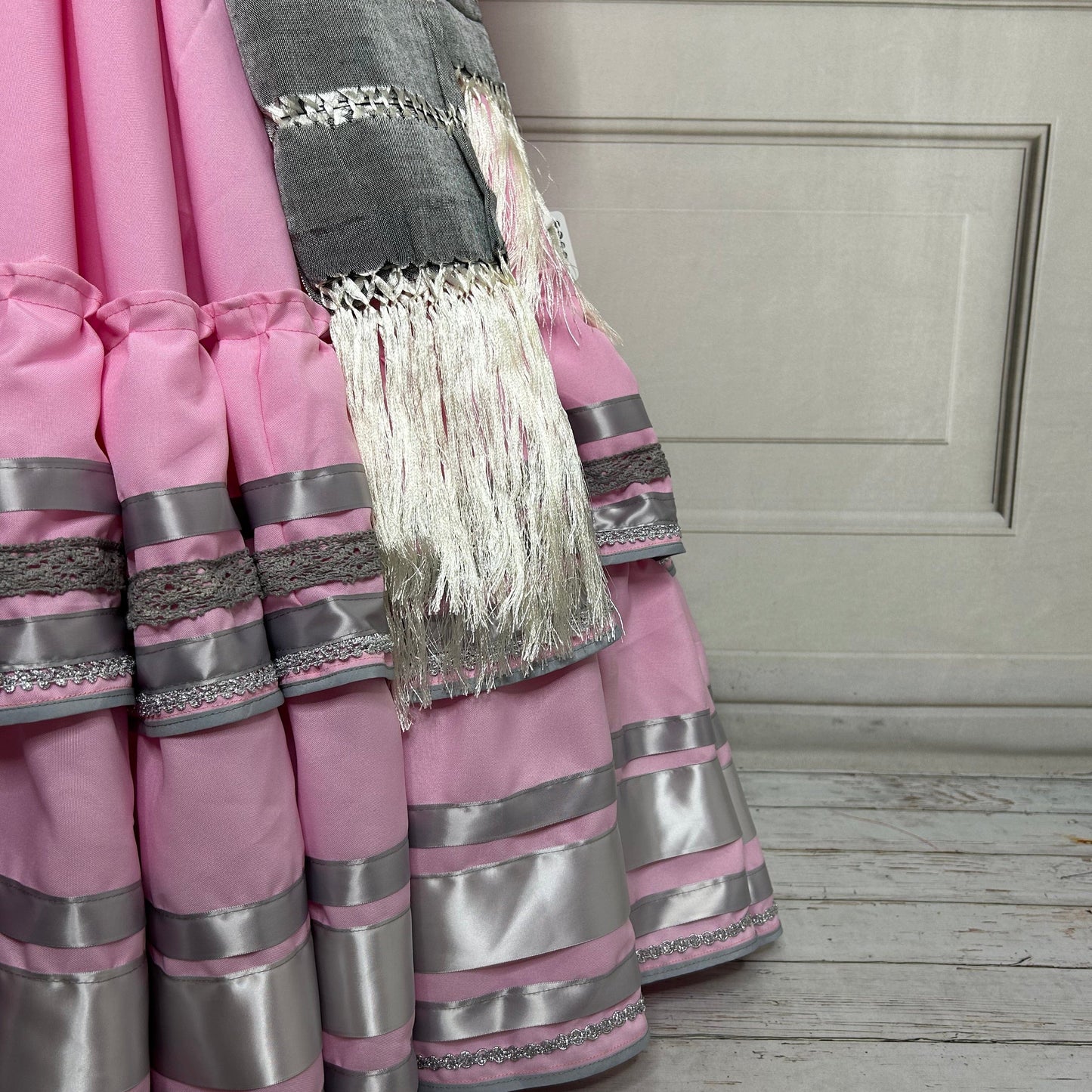 Adelita Escaramuza Charra Dress - Pink & Silver Adelita Escaramuza Charra Dress - Pink & Silver