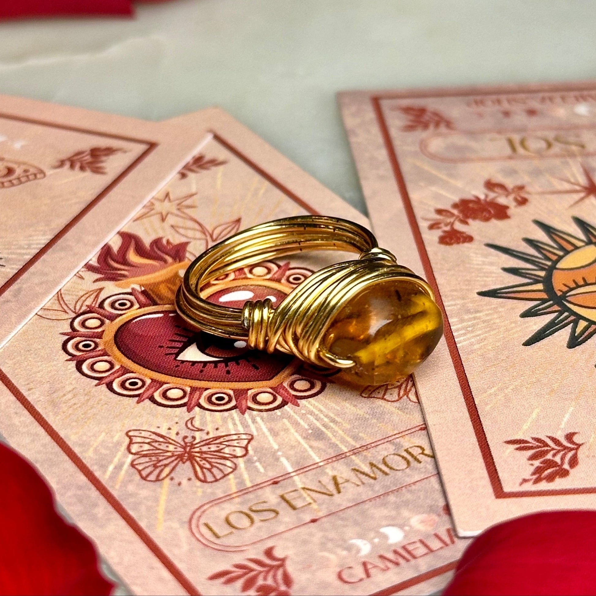 Amber Gold Ring Amber Gold Ring