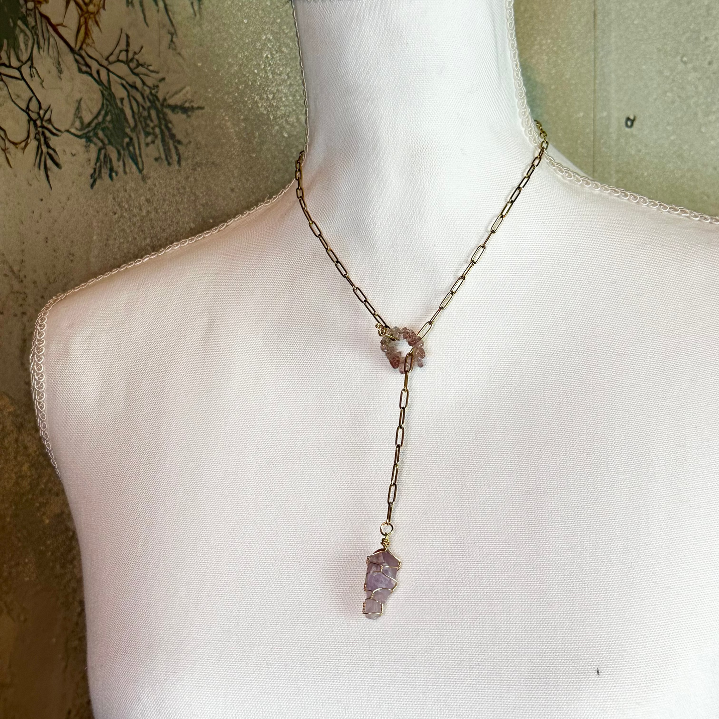 Amethyst Tiered Crystal Necklace Amethyst Tiered Crystal Necklace