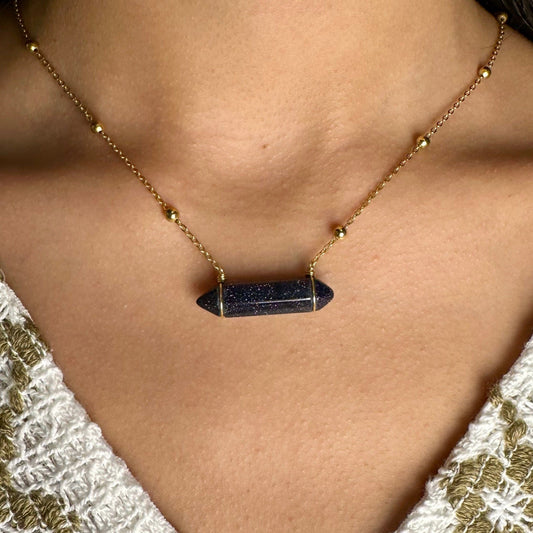 Blue Aventurine Crystal Necklace Blue Aventurine Crystal Necklace