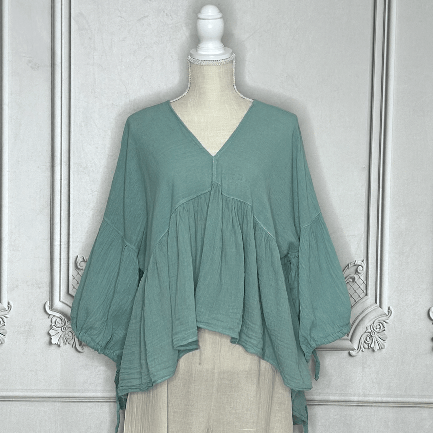 Boho-Chic Guze High-Low Blouse