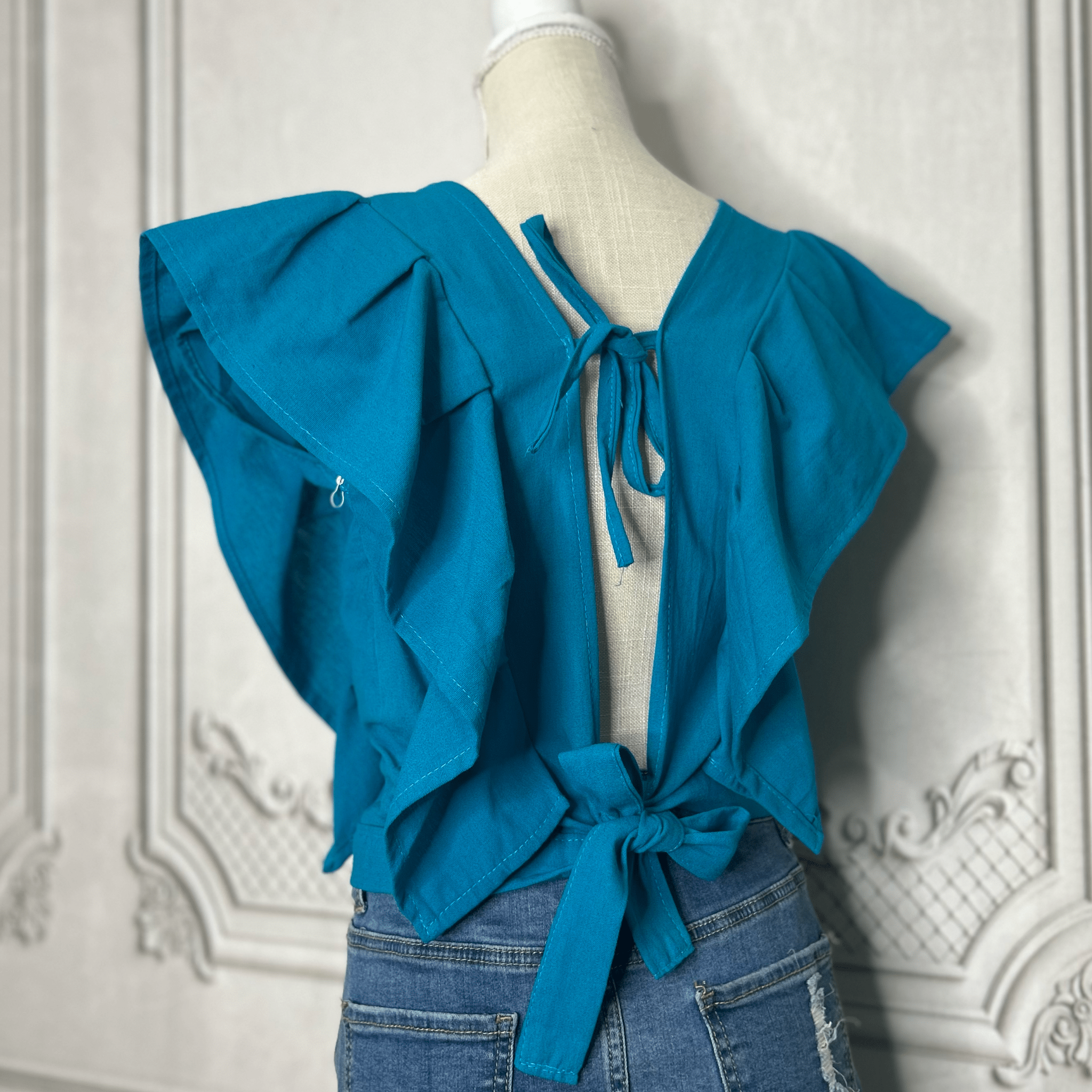 Butterfly Sleeve Mexican Blouse - Rococo Gold Butterfly Sleeve Mexican Blouse - Rococo Gold