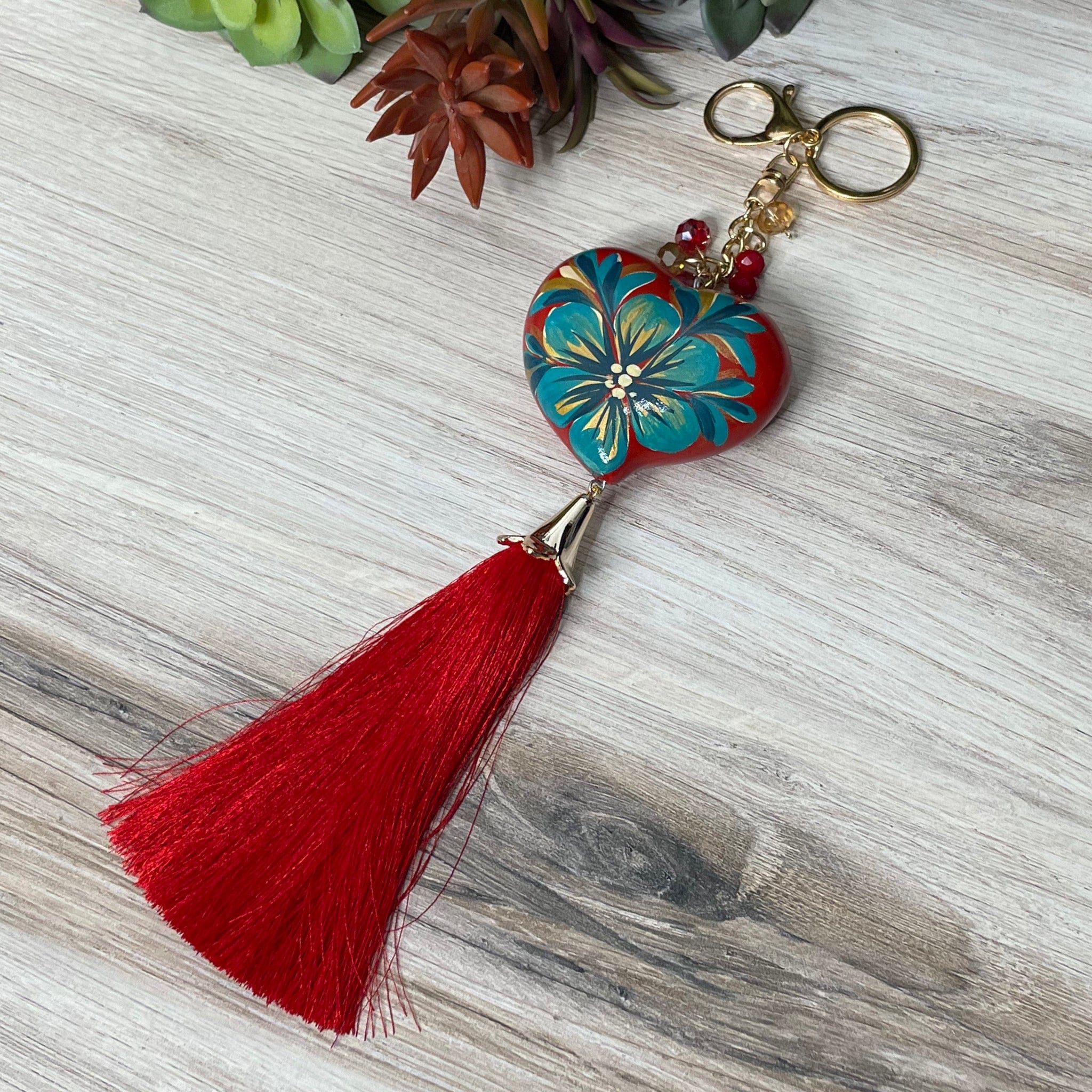 Ceramic Heart Keychain – Camelia Mexican Boutique