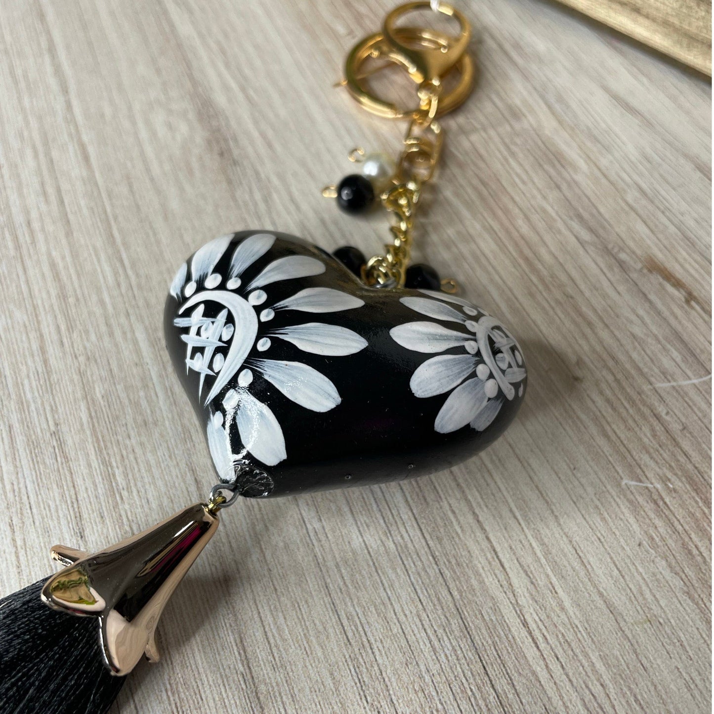 Ceramic Heart Keychain