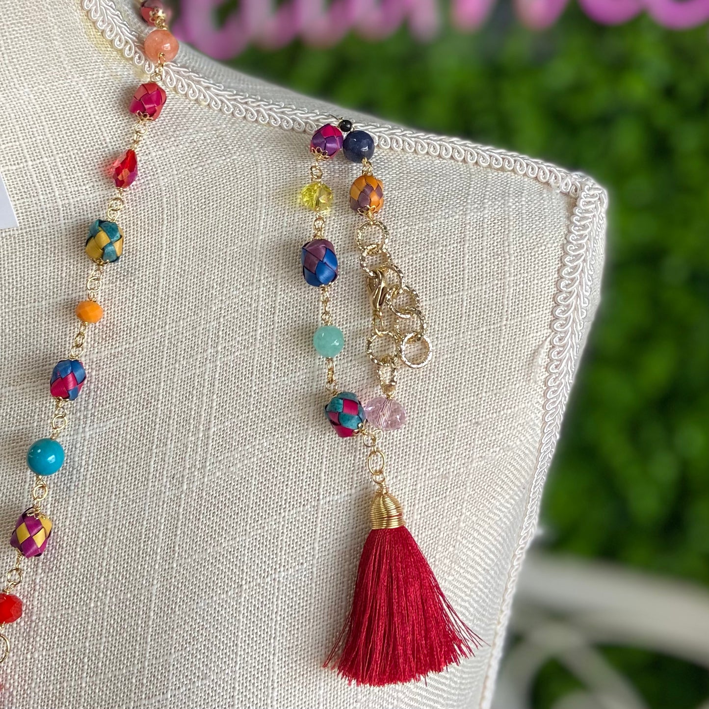 Ceramic Heart Necklace Set - Palm Beads Ceramic Heart Necklace Set - Palm Beads