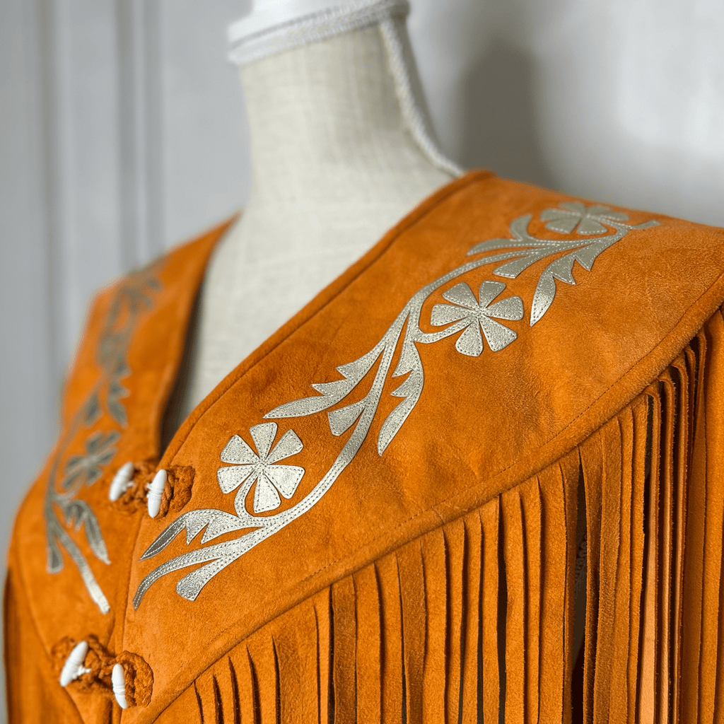 Chalina Tamaulipeca Leather Fringed Cape Chalina Tamaulipeca Leather Fringed Cape