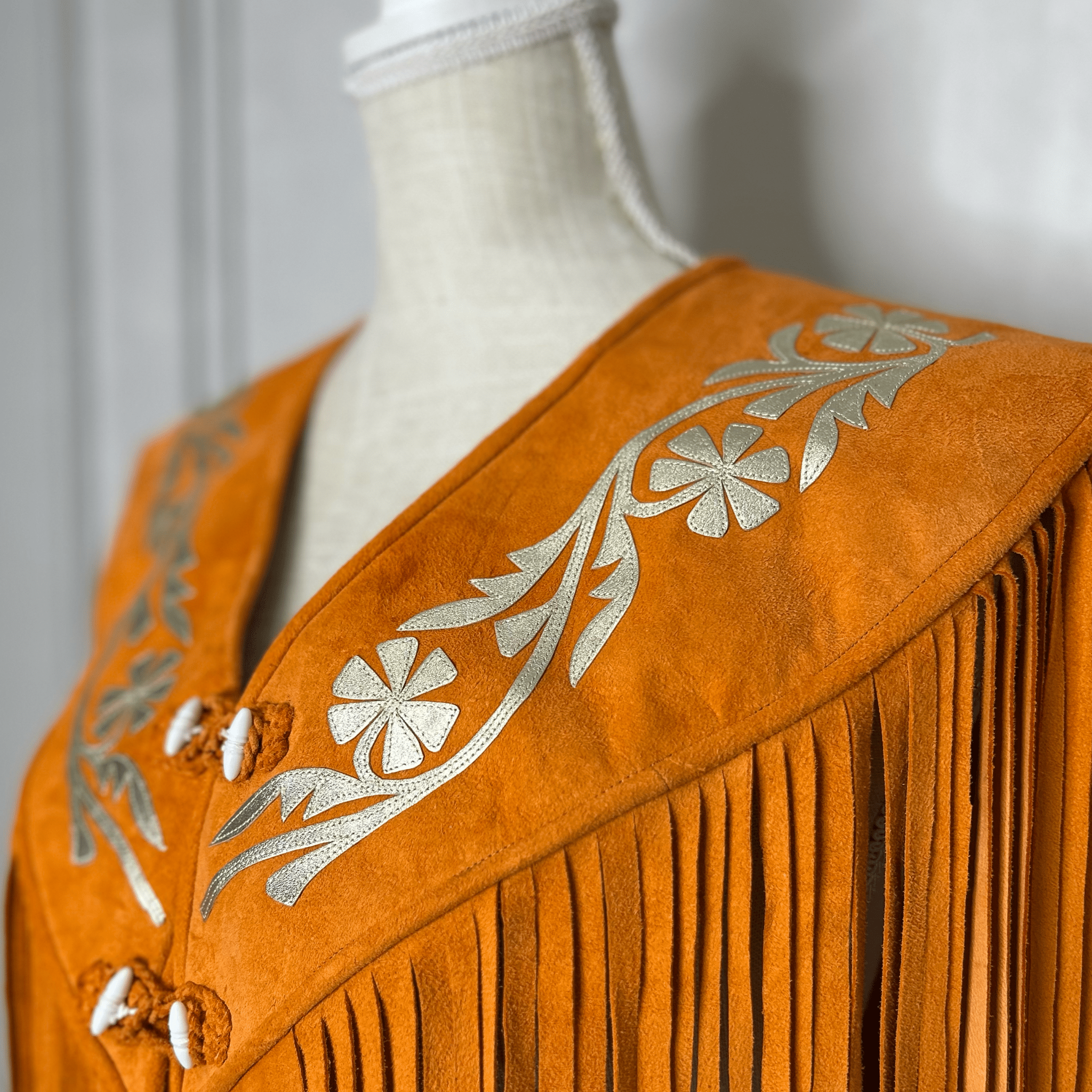 Chalina Tamaulipeca Leather Fringed Cape Chalina Tamaulipeca Leather Fringed Cape