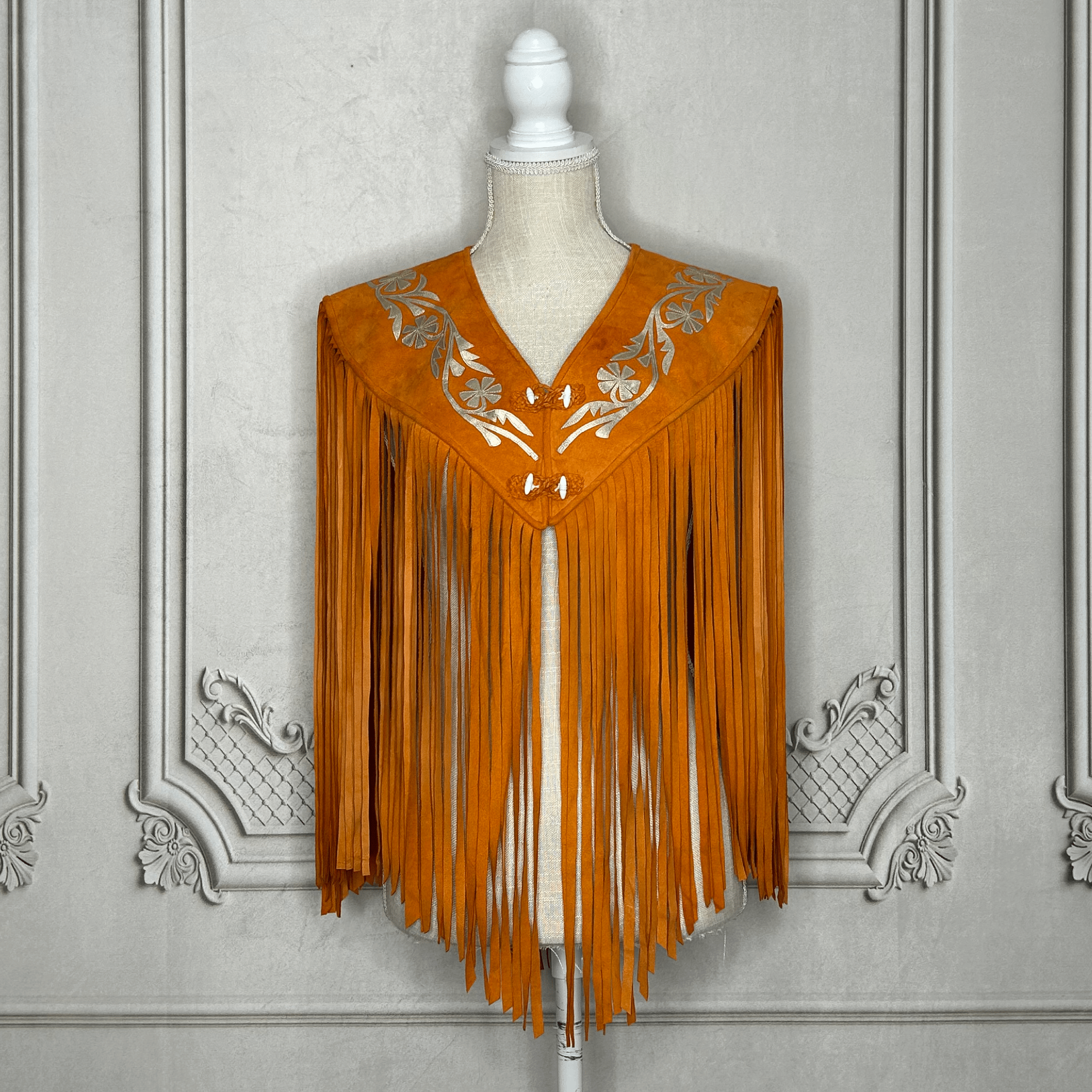 Chalina Tamaulipeca Leather Fringed Cape Chalina Tamaulipeca Leather Fringed Cape