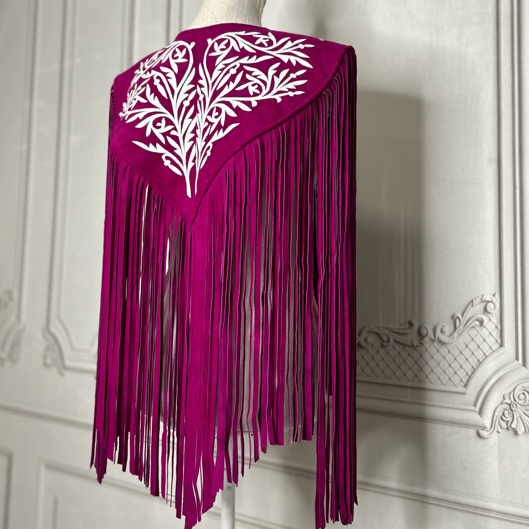 Chalina Tamaulipeca Leather Fringed Cape Chalina Tamaulipeca Leather Fringed Cape