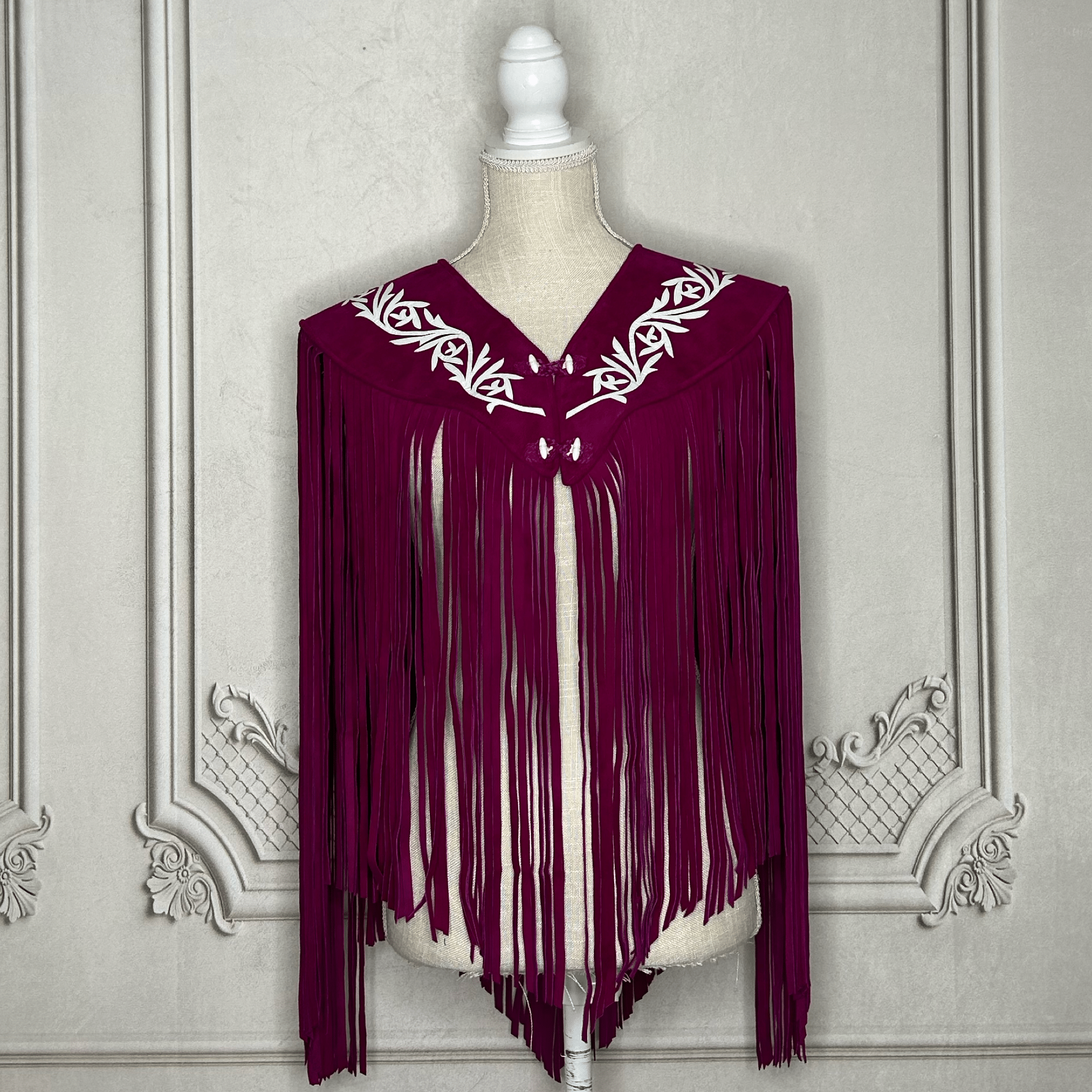 Chalina Tamaulipeca Leather Fringed Cape Chalina Tamaulipeca Leather Fringed Cape