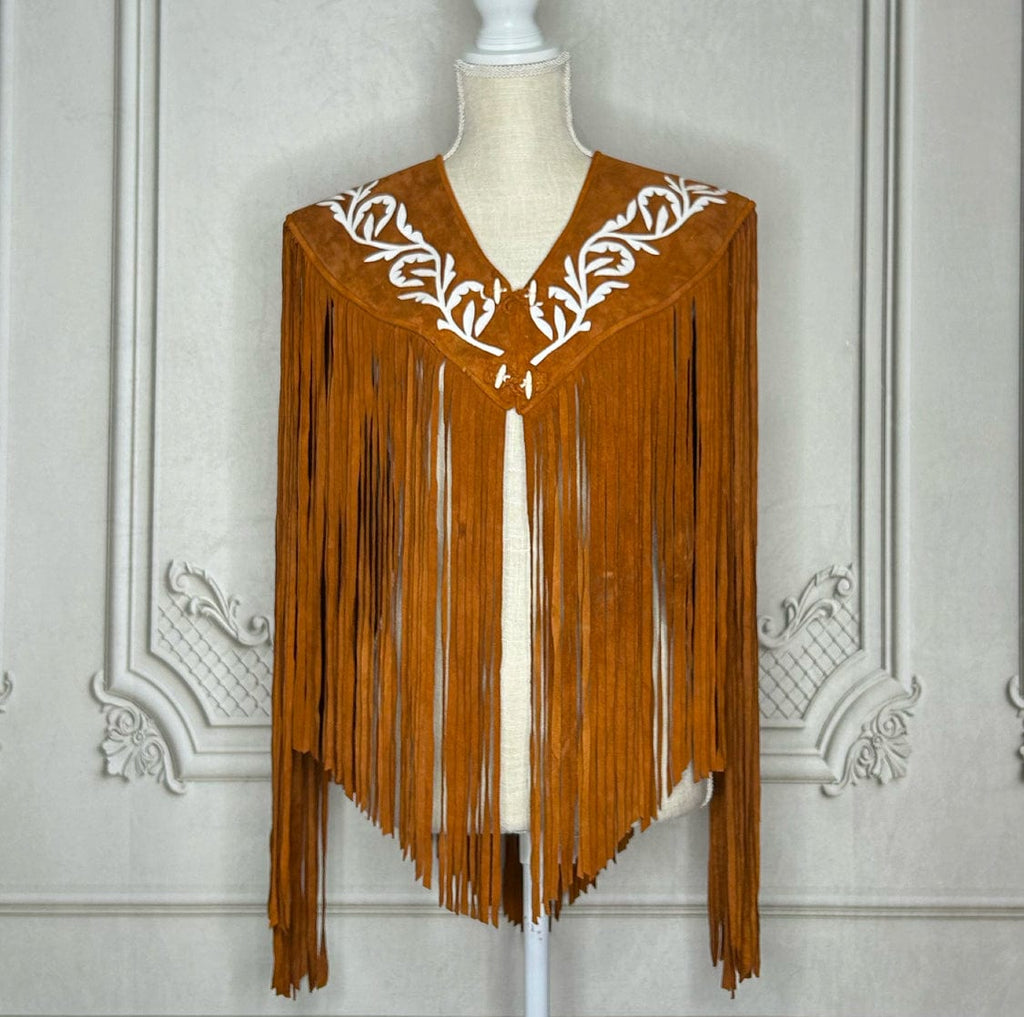 Chalina Tamaulipeca Leather Fringed Cape Chalina Tamaulipeca Leather Fringed Cape