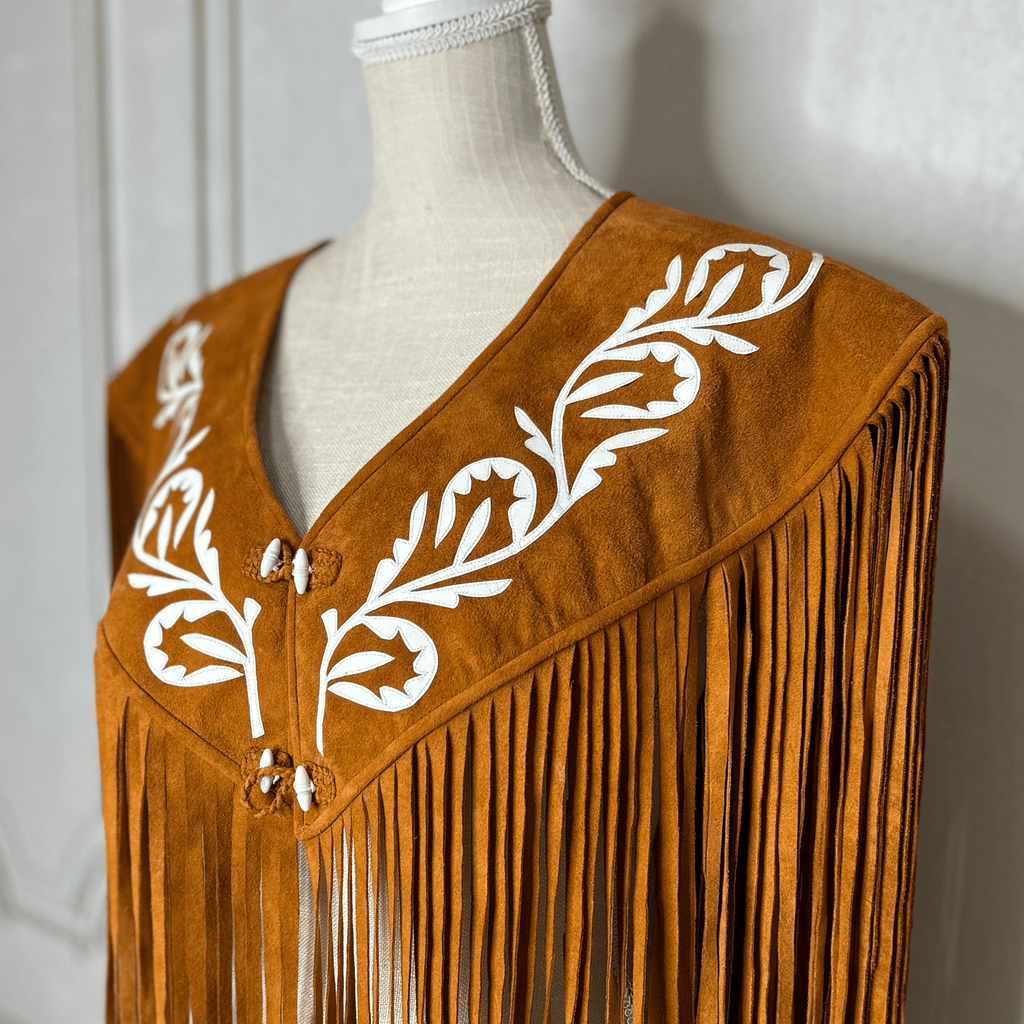 Chalina Tamaulipeca Leather Fringed Cape Chalina Tamaulipeca Leather Fringed Cape