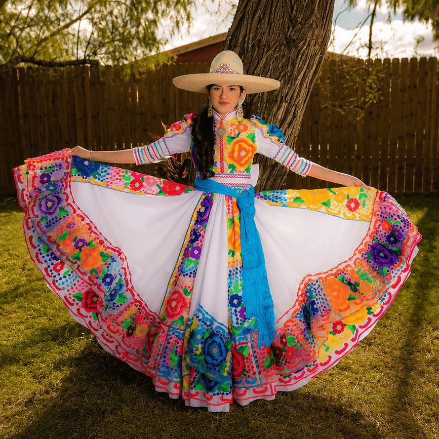 Chiapas de Corzo Adelita Escaramuza Dress Chiapas de Corzo Adelita Escaramuza Dress