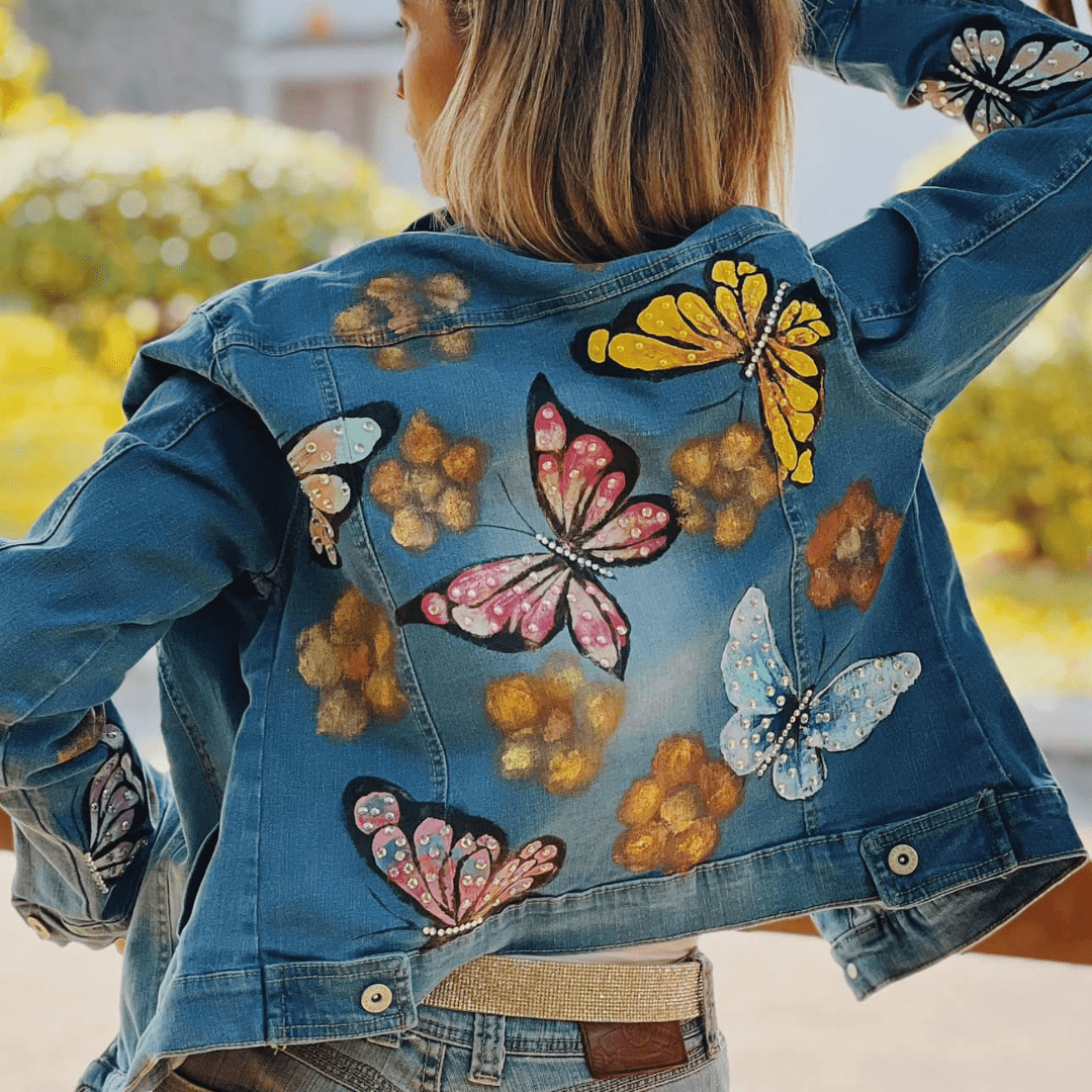 (Copy) Sacred Heart 1  Denim Jacket - Hand Painted (Copy) Sacred Heart 1  Denim Jacket - Hand Painted