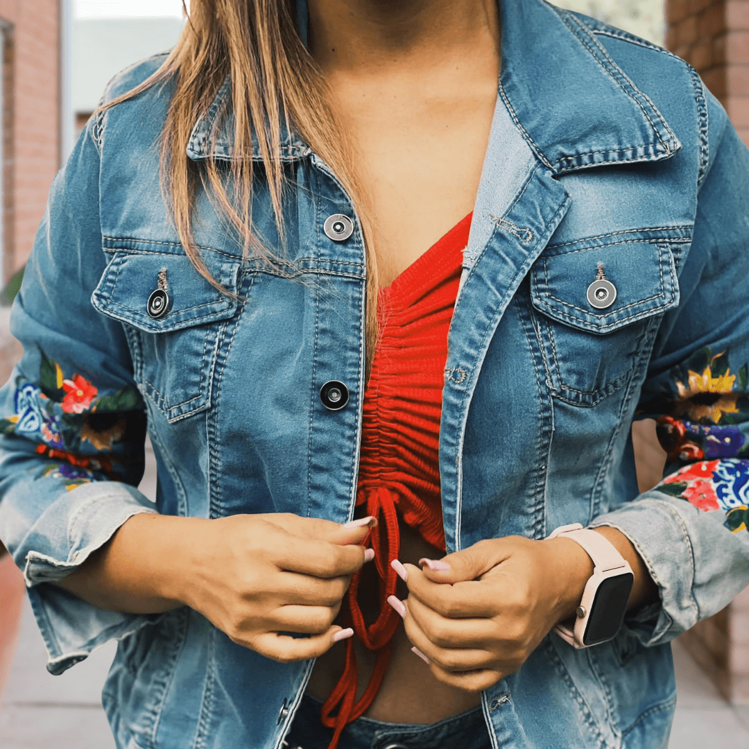 (Copy) Sacred Heart 1  Denim Jacket - Hand Painted (Copy) Sacred Heart 1  Denim Jacket - Hand Painted