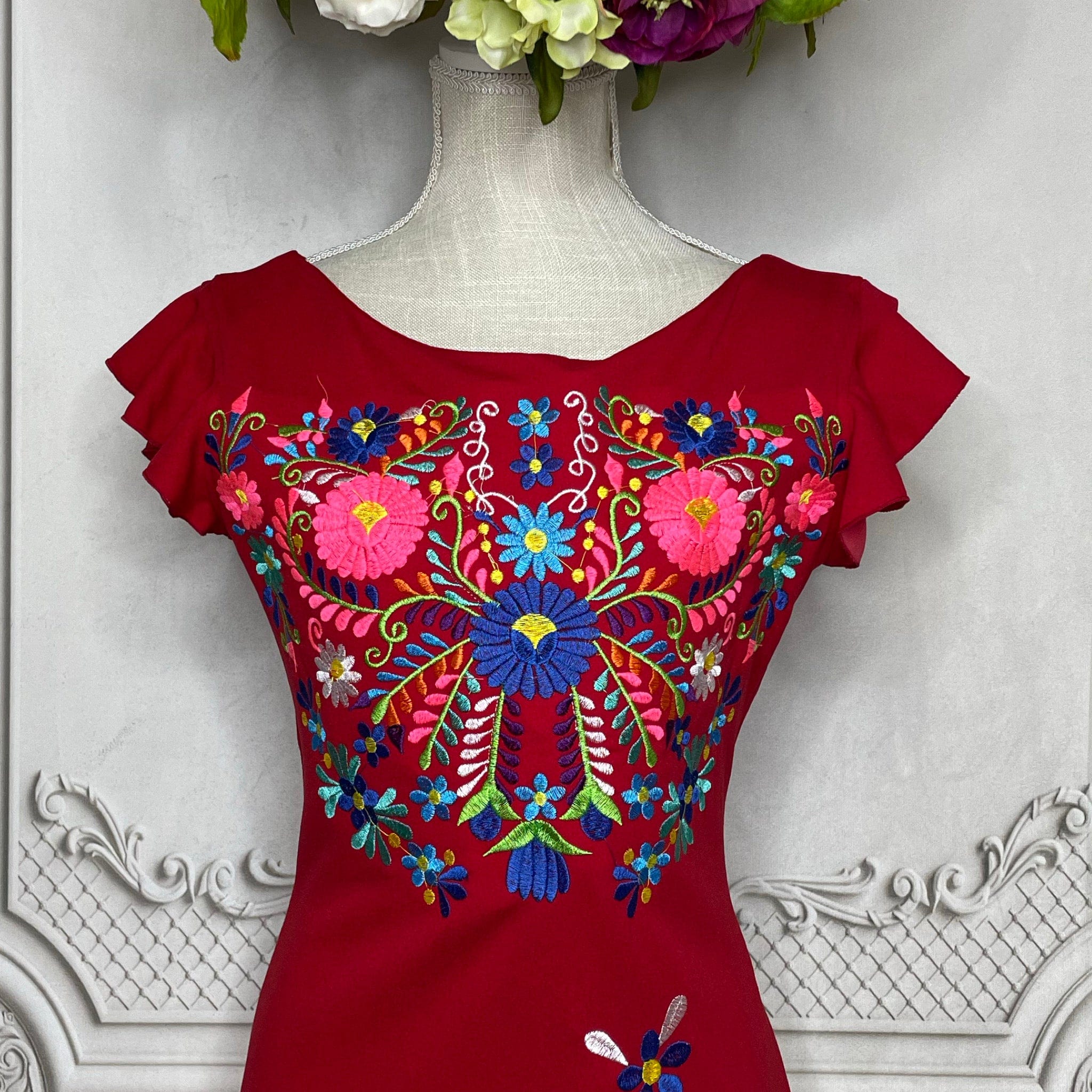 Daisy Side Slit Evening Maxi Dress