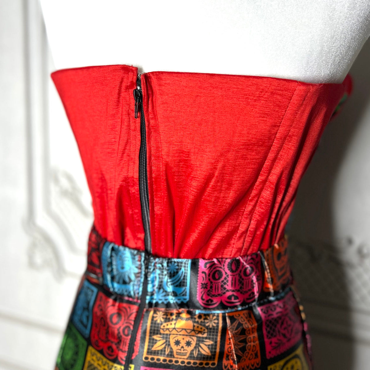 Day of the Dead Bustier and Skirt - Mermaid Cut Day of the Dead Bustier and Skirt - Mermaid Cut