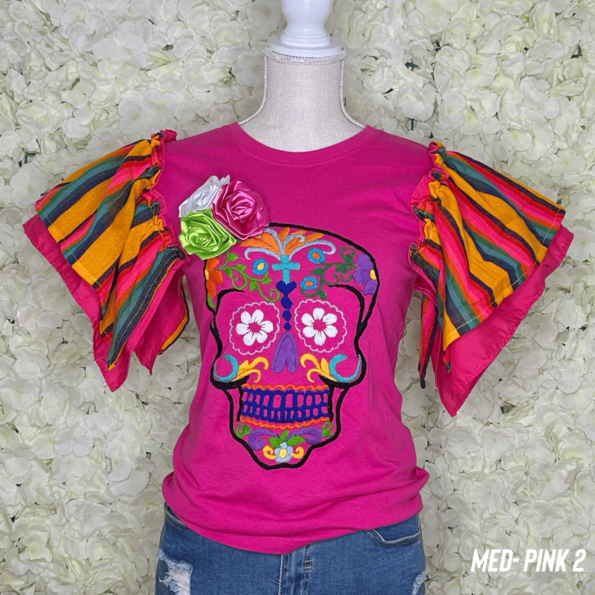 Day of the Dead Embroidered T-Shirt Day of the Dead Embroidered T-Shirt