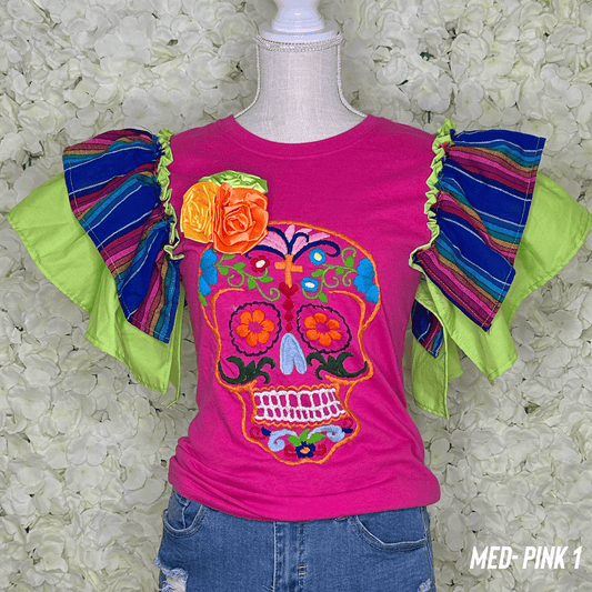 Day of the Dead Embroidered T-Shirt Day of the Dead Embroidered T-Shirt