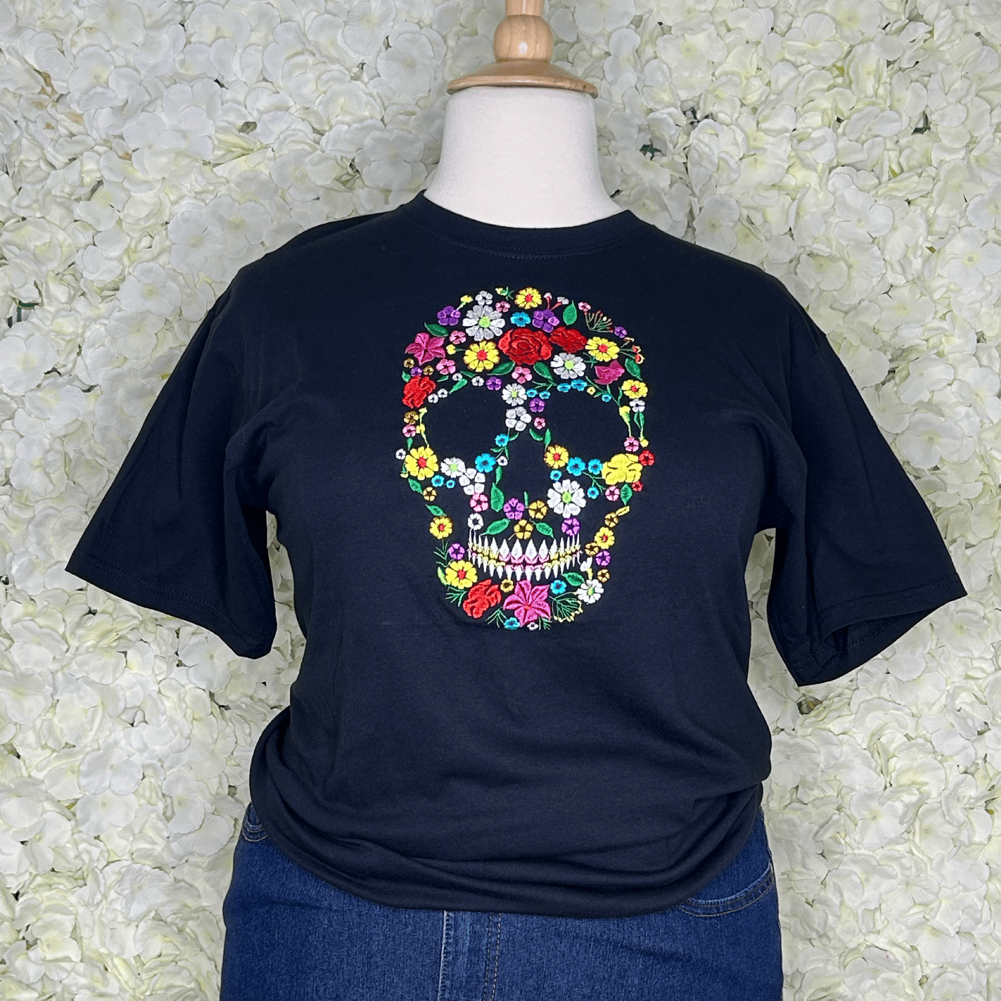 Day of the Dead Embroidered T-Shirt Day of the Dead Embroidered T-Shirt