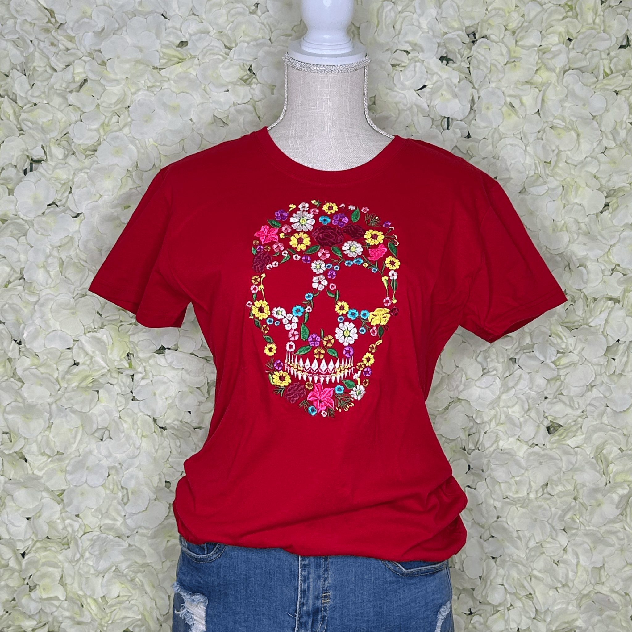 Day of the Dead Embroidered T-Shirt Day of the Dead Embroidered T-Shirt