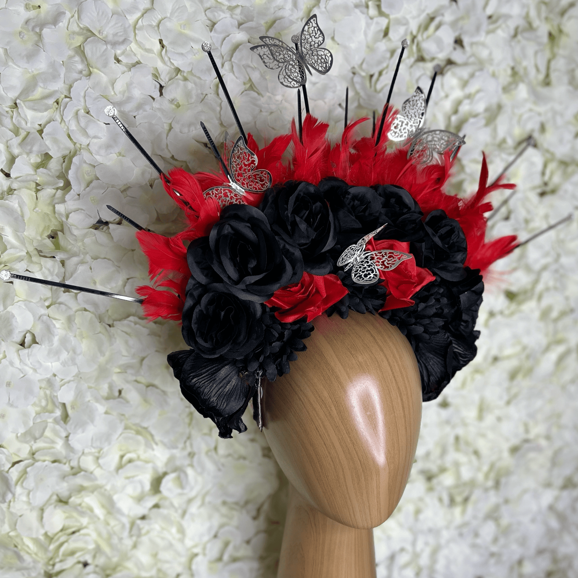 Day of the Dead  Headband - Feathered Butterflies Day of the Dead  Headband - Feathered Butterflies