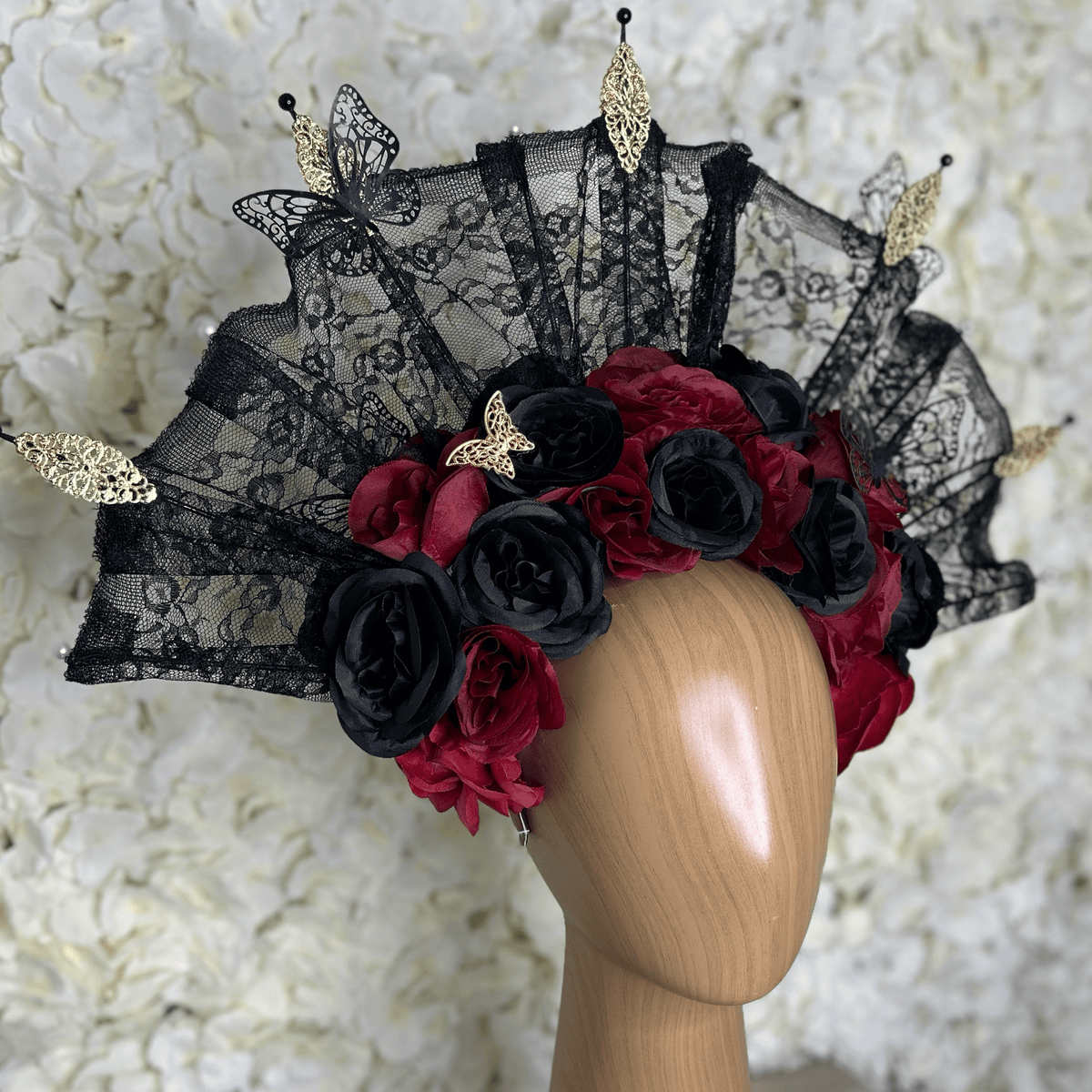 Day of the Dead  Headband - Laced Fan Day of the Dead  Headband - Laced Fan