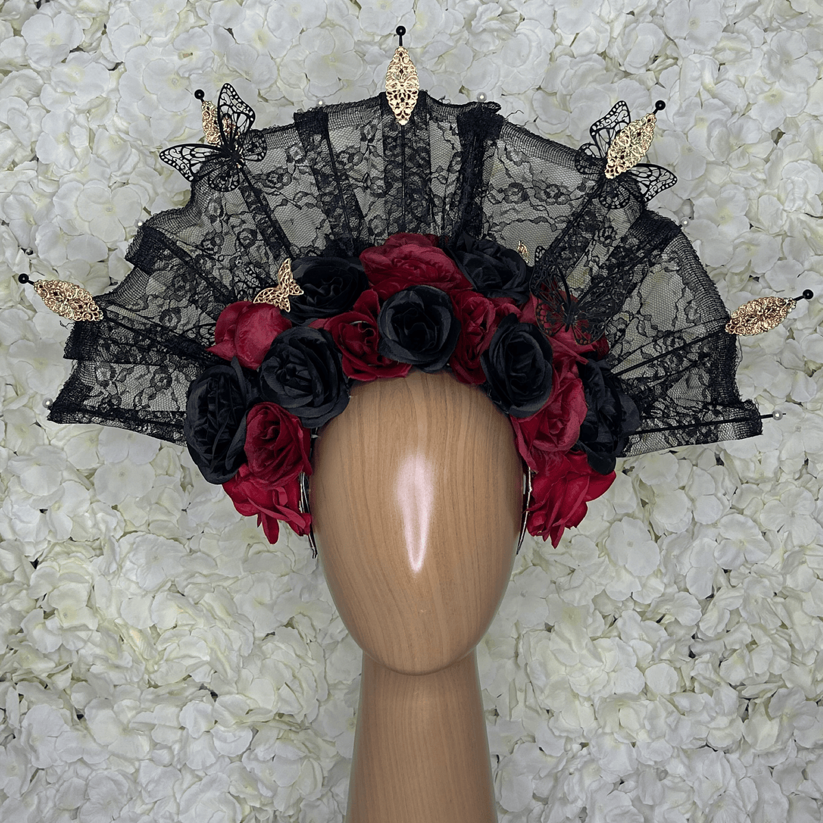 Day of the Dead  Headband - Laced Fan Day of the Dead  Headband - Laced Fan
