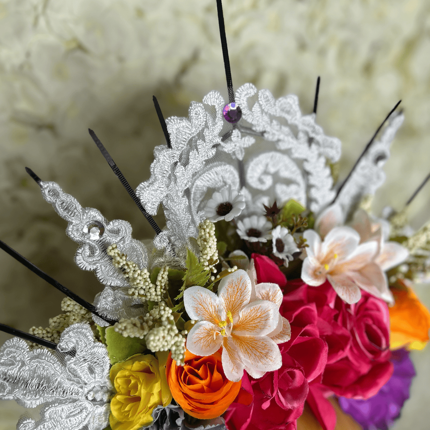 Day of the Dead  Headpiece - Laced Crown Day of the Dead  Headpiece - Laced Crown