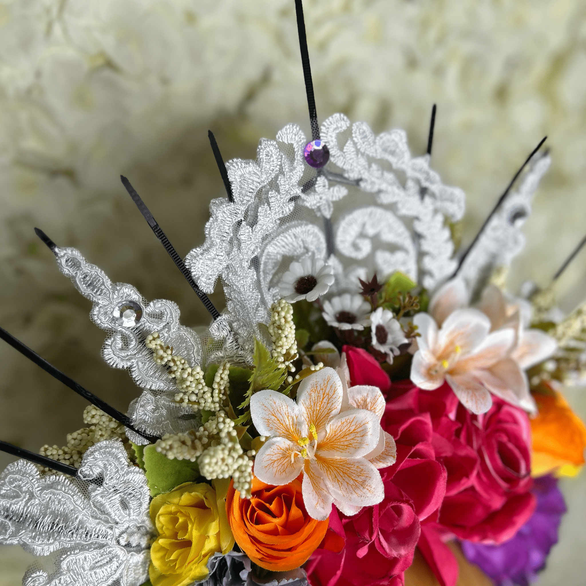 Day of the Dead  Headpiece - Laced Crown Day of the Dead  Headpiece - Laced Crown