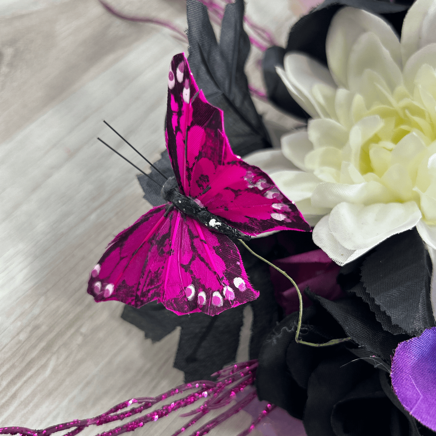 Day of the Dead  Headpiece - Purple Butterfly 1