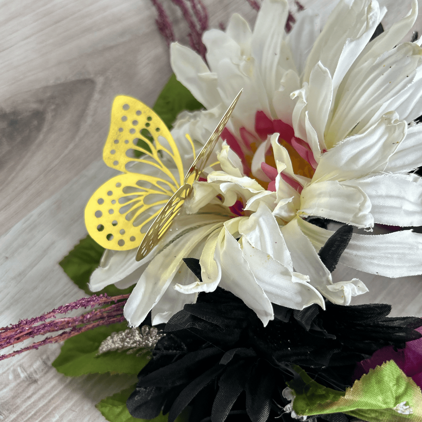 Day of the Dead  Headpiece - Purple Butterfly 2