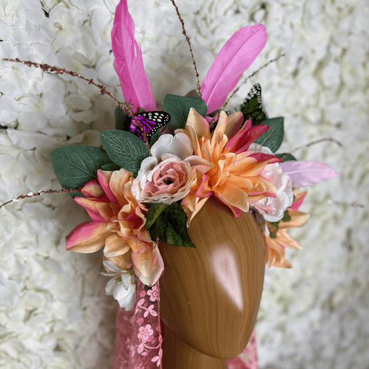 Day of the Dead  Headpiece - Veil Dahlia Day of the Dead  Headpiece - Veil Dahlia