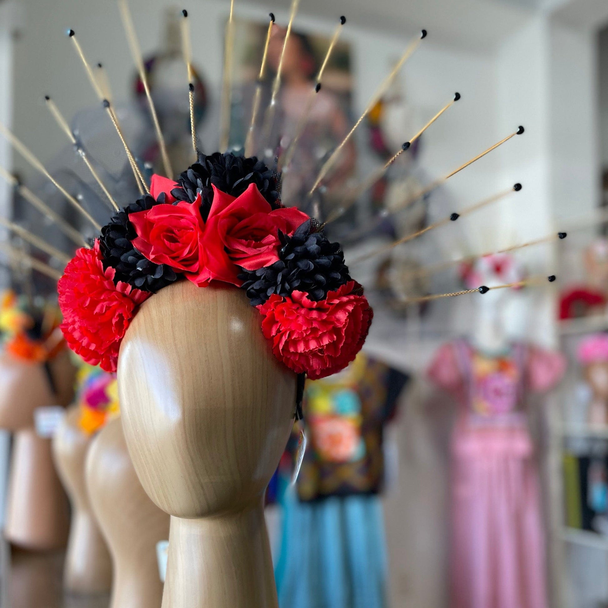 Day of the Dead  Headpiece Veiled Crown