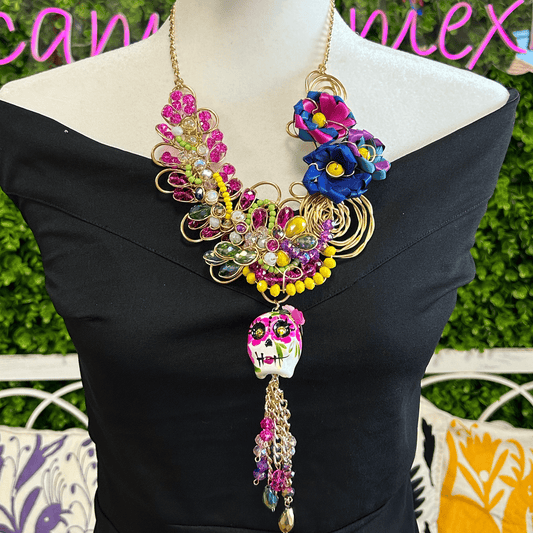 Day of the Dead Necklace Set - Ceramic Catrina Day of the Dead Necklace Set - Ceramic Catrina