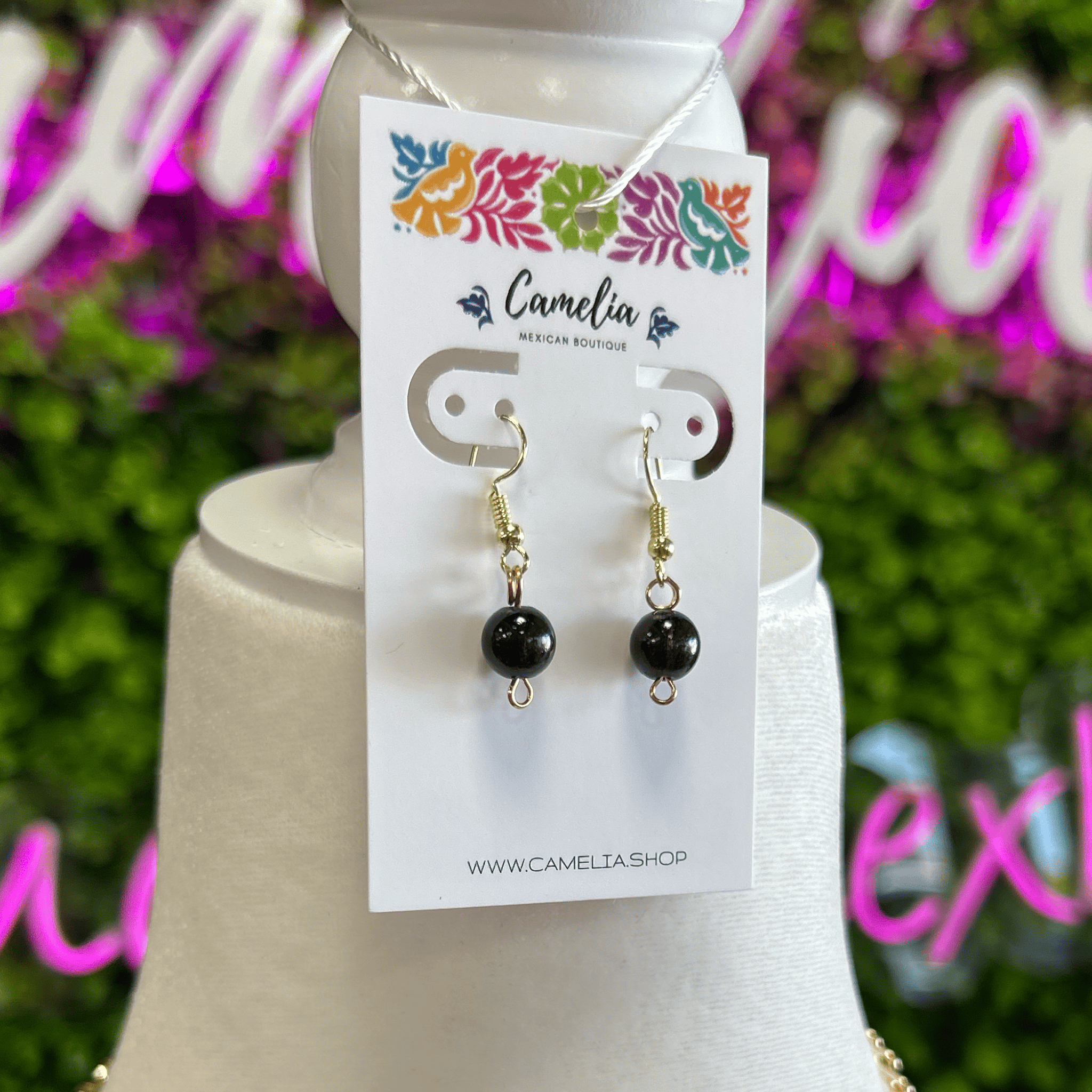 Day of the Dead Necklace Set - Ceramic Heart - Black Day of the Dead Necklace Set - Ceramic Heart - Black