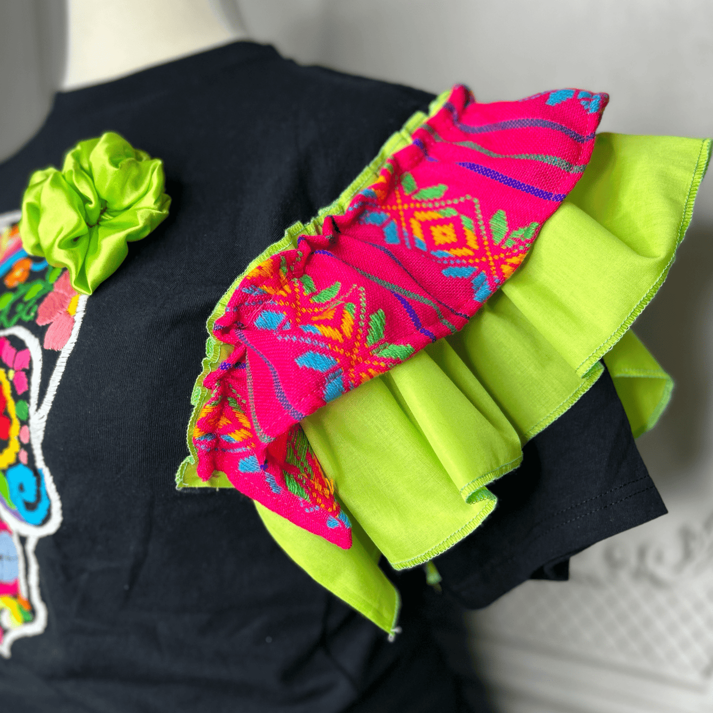 Day of the Dead T-Shirt with Cambaya Sleeves