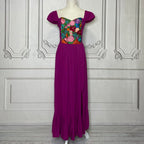 Dropped Shoulder Mexican Maxi Dress - Zinia